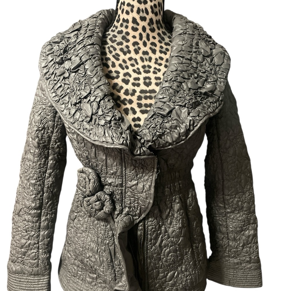 Lucy Paris Metallic Gray Puffer Jacket
